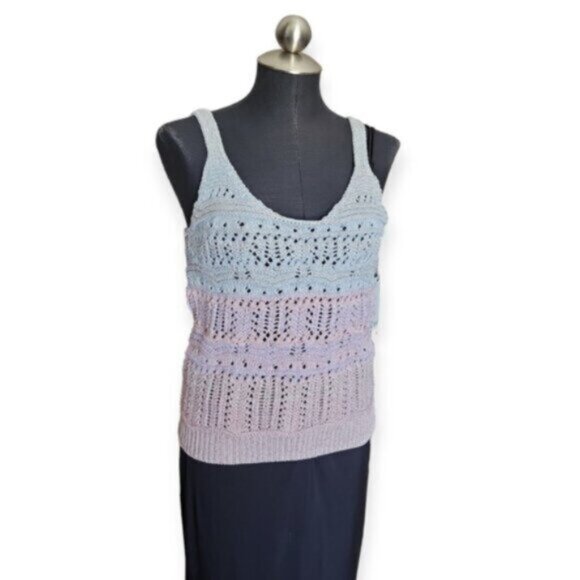 DEX Ombre Crochet Sweater Cami Top NWT Sz Small - Picture 8 of 11